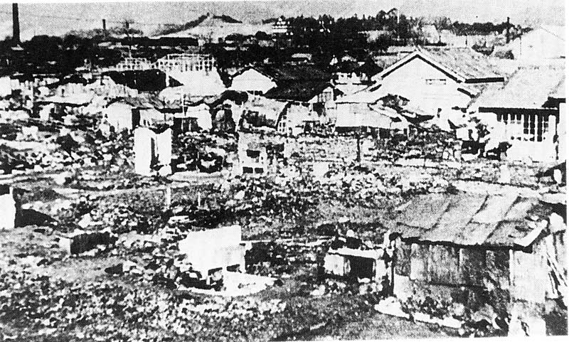 戦災後の南町付近